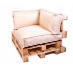 Paletové sedenie Golden Garden GG67/1 - podsedák a vankúš 80cm x 80cm x 15cm penový granulát Krémové 1